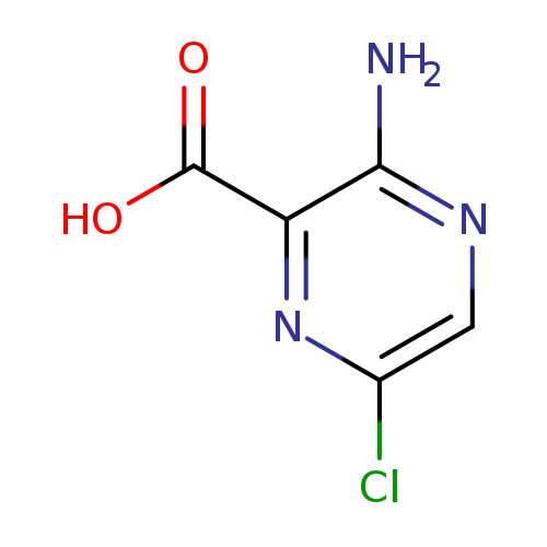 Clc1cnc(c(n1)C(=O)O)N