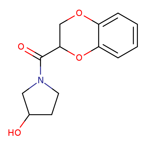 OC1CCN(C1)C(=O)C1COc2c(O1)cccc2