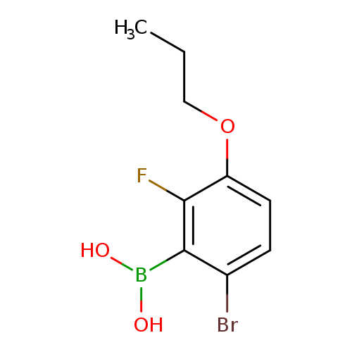 CCCOc1ccc(c(c1F)B(O)O)Br