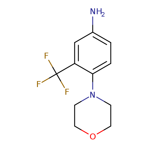 Nc1ccc(c(c1)C(F)(F)F)N1CCOCC1
