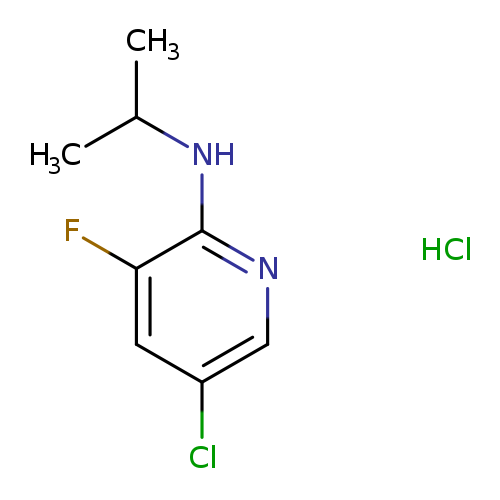 CC(Nc1ncc(cc1F)Cl)C.Cl