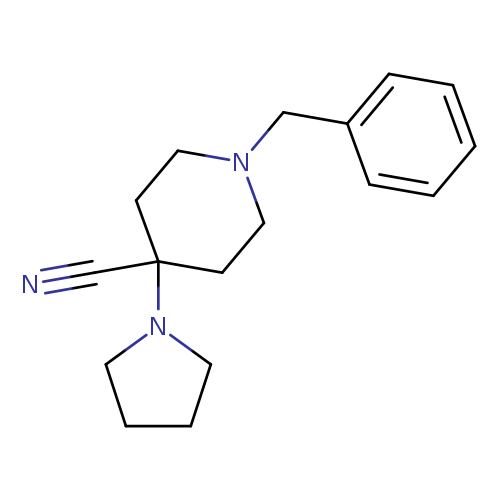 N#CC1(CCN(CC1)Cc1ccccc1)N1CCCC1