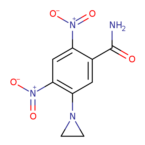 NC(=O)c1cc(N2CC2)c(cc1[N+](=O)[O-])[N+](=O)[O-]