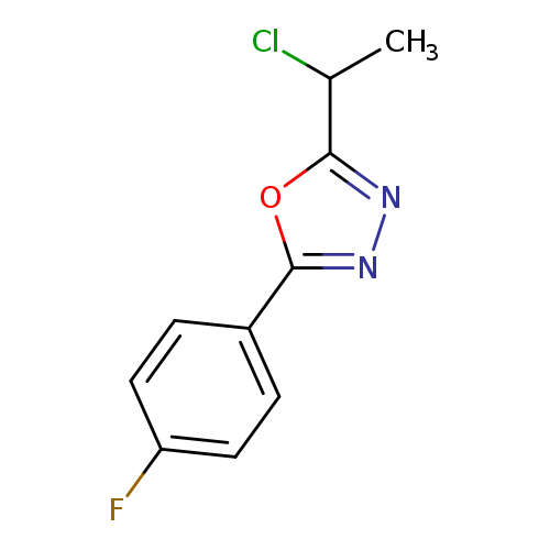 Fc1ccc(cc1)c1nnc(o1)C(Cl)C