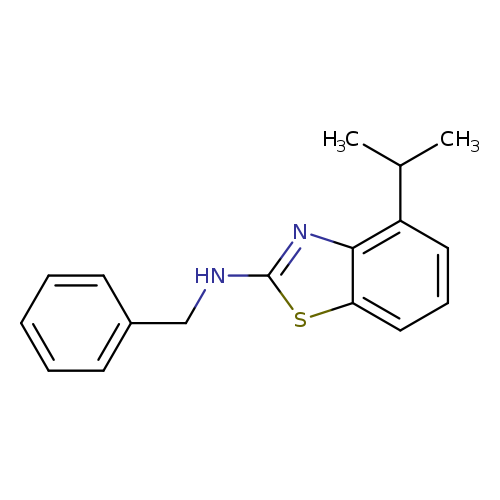 CC(c1cccc2c1nc(s2)NCc1ccccc1)C