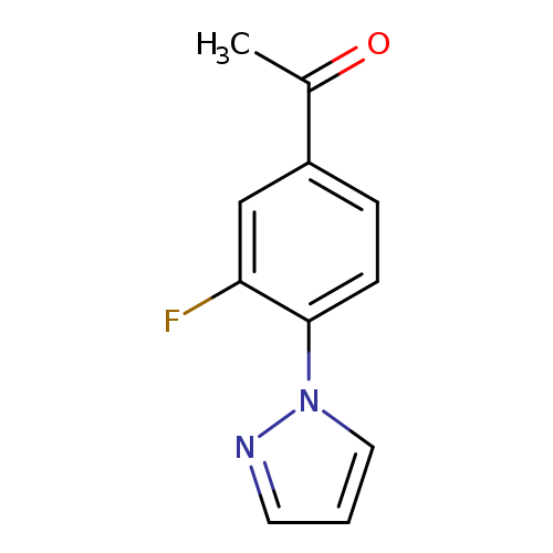 Fc1cc(ccc1n1cccn1)C(=O)C