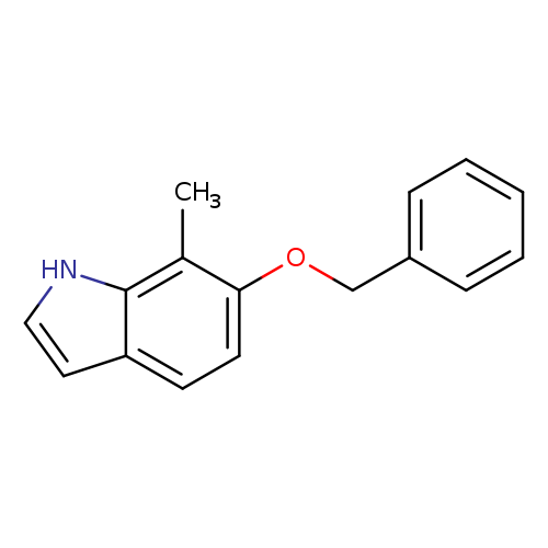 Cc1c(OCc2ccccc2)ccc2c1[nH]cc2