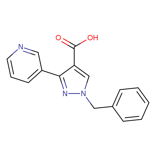 OC(=O)c1cn(nc1c1cccnc1)Cc1ccccc1