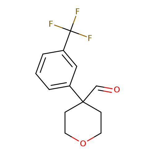 O=CC1(CCOCC1)c1cccc(c1)C(F)(F)F