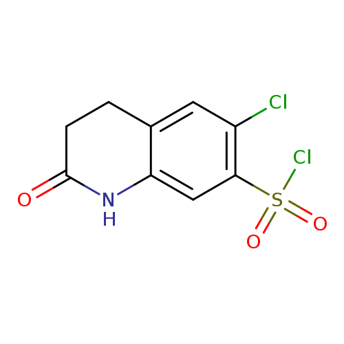 O=C1CCc2c(N1)cc(c(c2)Cl)S(=O)(=O)Cl