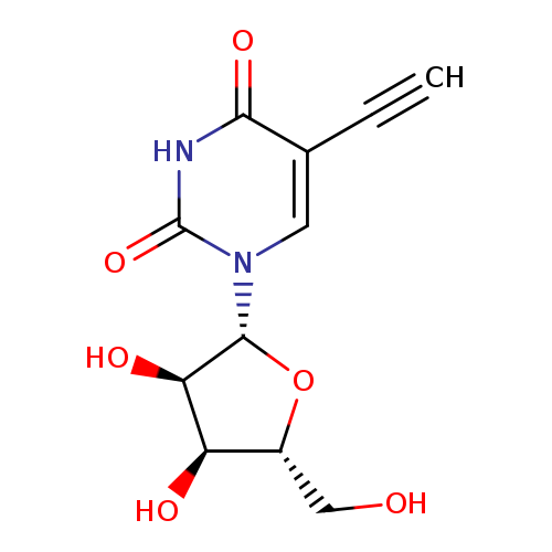 OC[C@H]1O[C@H]([C@@H]([C@@H]1O)O)n1cc(C#C)c(=O)[nH]c1=O