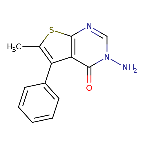 Cc1sc2c(c1c1ccccc1)c(=O)n(cn2)N