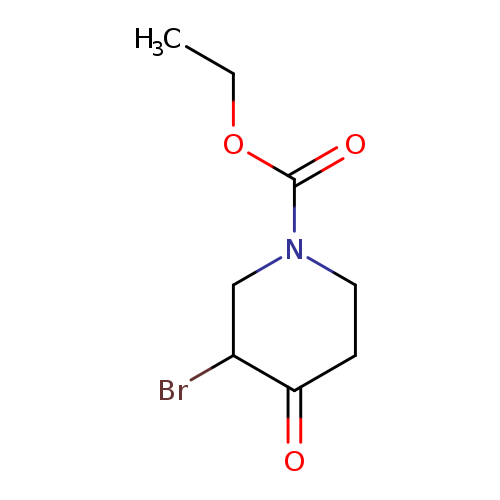 CCOC(=O)N1CCC(=O)C(C1)Br