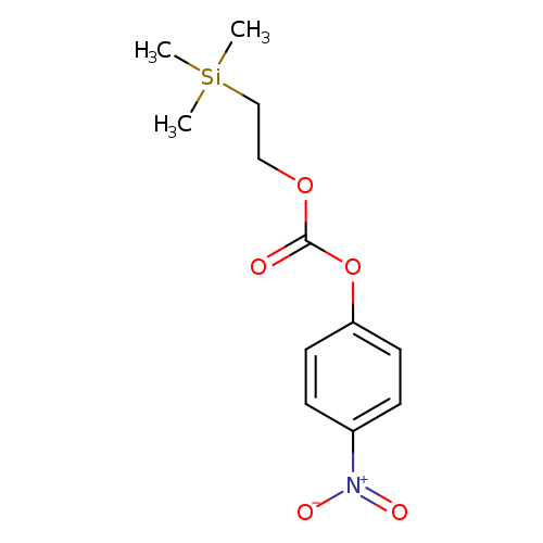 O=C(Oc1ccc(cc1)[N+](=O)[O-])OCC[Si](C)(C)C