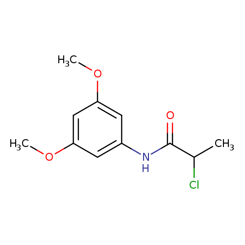 COc1cc(NC(=O)C(Cl)C)cc(c1)OC