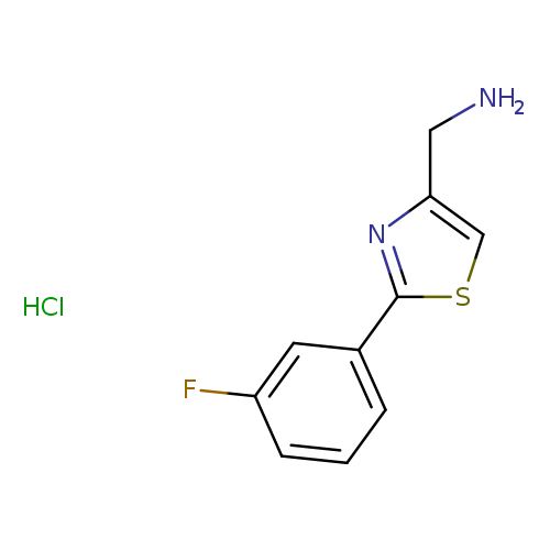 NCc1csc(n1)c1cccc(c1)F.Cl