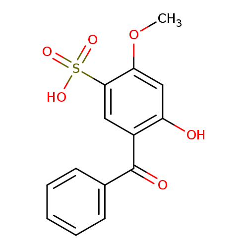 COc1cc(O)c(cc1S(=O)(=O)O)C(=O)c1ccccc1