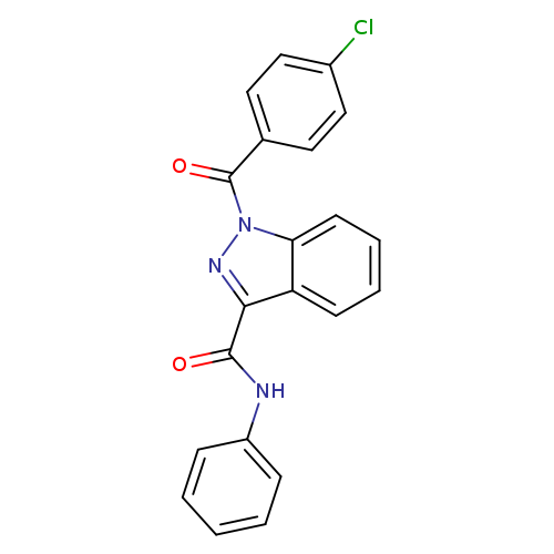 Clc1ccc(cc1)C(=O)n1nc(c2c1cccc2)C(=O)Nc1ccccc1