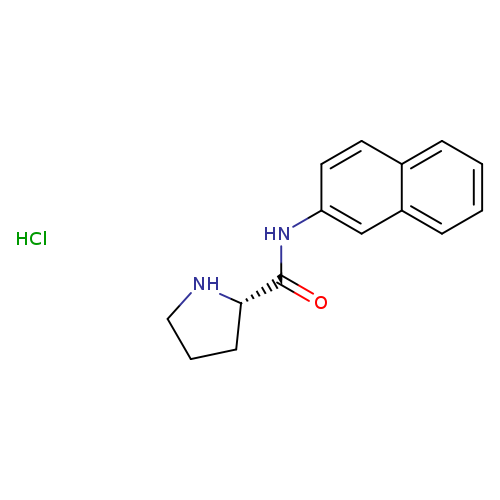 O=C([C@@H]1CCCN1)Nc1ccc2c(c1)cccc2.Cl