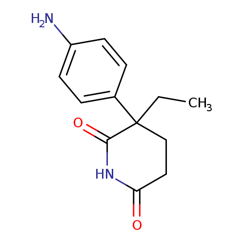 CCC1(CCC(=O)NC1=O)c1ccc(cc1)N