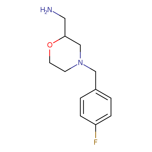 NCC1OCCN(C1)Cc1ccc(cc1)F