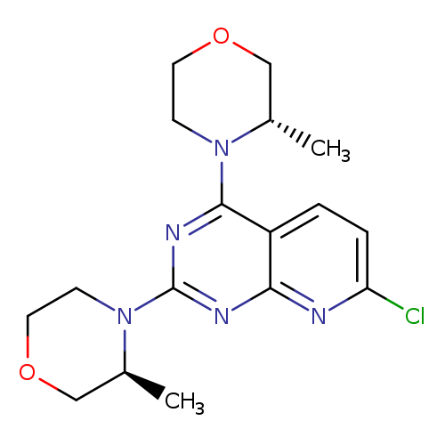 Clc1ccc2c(n1)nc(nc2N1CCOC[C@@H]1C)N1CCOC[C@@H]1C