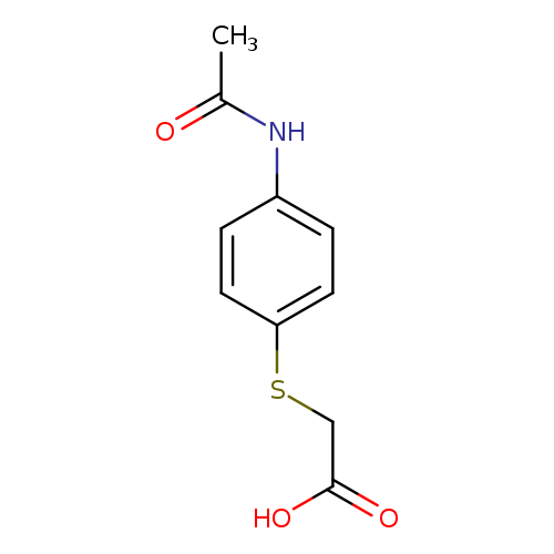 OC(=O)CSc1ccc(cc1)NC(=O)C