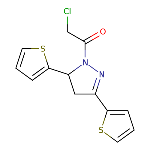 ClCC(=O)N1N=C(CC1c1cccs1)c1cccs1