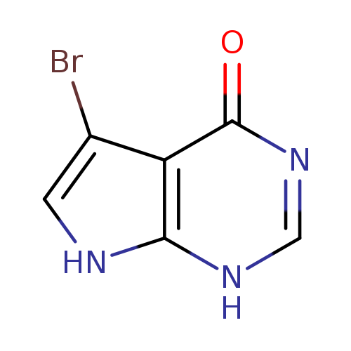 Brc1c[nH]c2c1c(=O)nc[nH]2