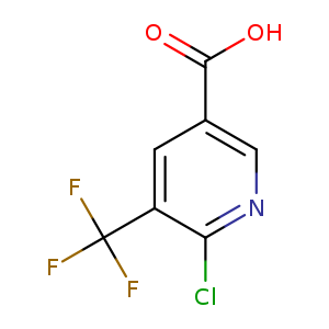 OC(=O)c1cnc(c(c1)C(F)(F)F)Cl