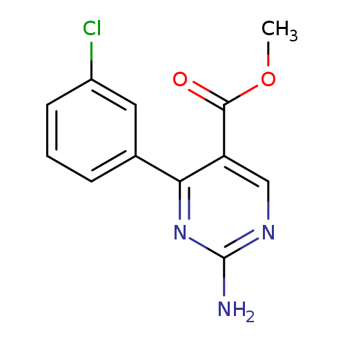 COC(=O)c1cnc(nc1c1cccc(c1)Cl)N