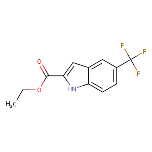 CCOC(=O)c1cc2c([nH]1)ccc(c2)C(F)(F)F