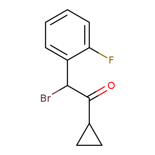 O=C(C(c1ccccc1F)Br)C1CC1