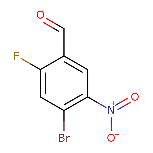 O=Cc1cc([N+](=O)[O-])c(cc1F)Br