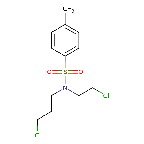 ClCCCN(S(=O)(=O)c1ccc(cc1)C)CCCl