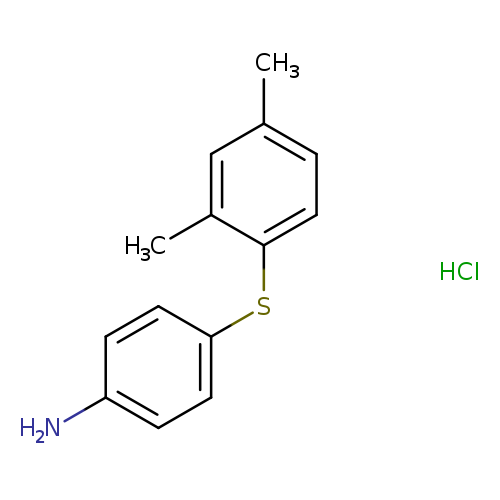 Nc1ccc(cc1)Sc1ccc(cc1C)C.Cl