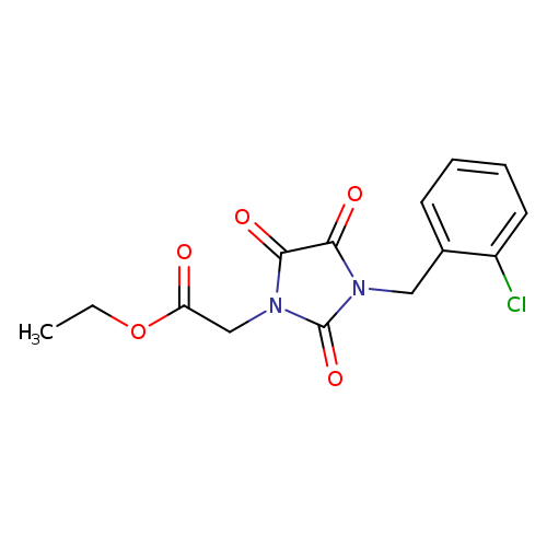 CCOC(=O)CN1C(=O)N(C(=O)C1=O)Cc1ccccc1Cl