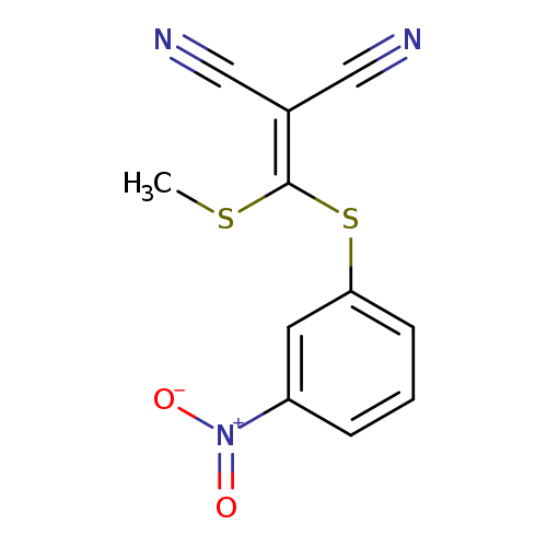 CSC(=C(C#N)C#N)Sc1cccc(c1)[N+](=O)[O-]