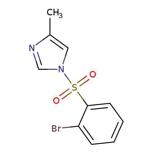 Cc1ncn(c1)S(=O)(=O)c1ccccc1Br