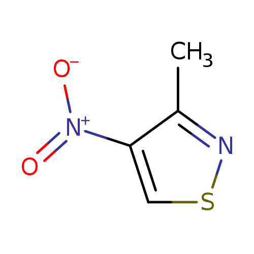 [O-][N+](=O)c1csnc1C