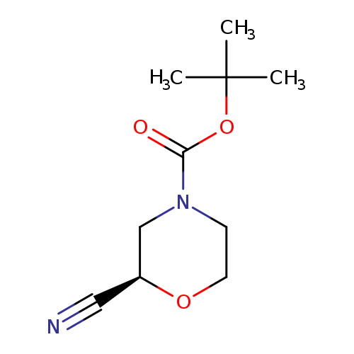 N#C[C@@H]1OCCN(C1)C(=O)OC(C)(C)C