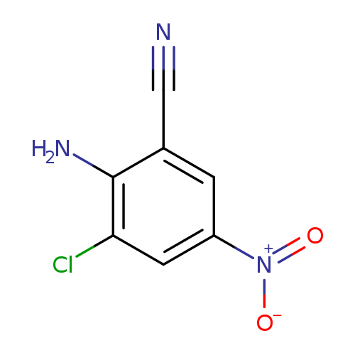 N#Cc1cc(cc(c1N)Cl)[N+](=O)[O-]