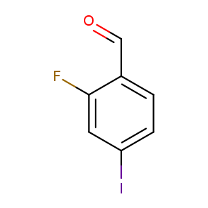 O=Cc1ccc(cc1F)I