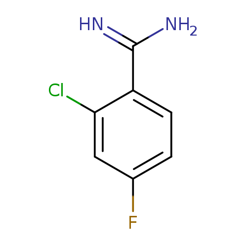 Fc1ccc(c(c1)Cl)C(=N)N