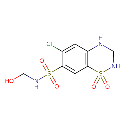OCNS(=O)(=O)c1cc2c(cc1Cl)NCNS2(=O)=O