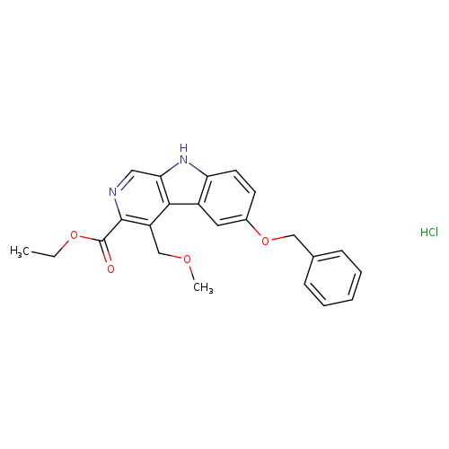 COCc1c(ncc2c1c1cc(OCc3ccccc3)ccc1[nH]2)C(=O)OCC.Cl