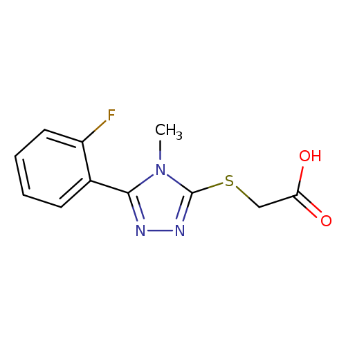 OC(=O)CSc1nnc(n1C)c1ccccc1F