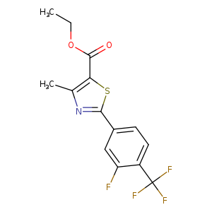 CCOC(=O)c1sc(nc1C)c1ccc(c(c1)F)C(F)(F)F