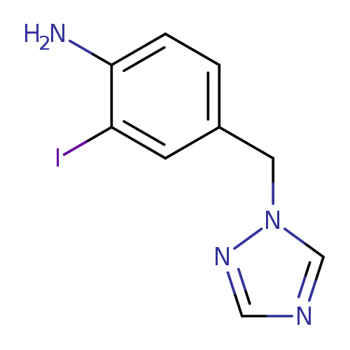 Nc1ccc(cc1I)Cn1cncn1