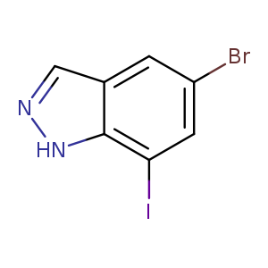 Brc1cc(I)c2c(c1)cn[nH]2